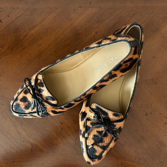 Classic Leopard Talbots Francesca Bow Flats - Picture 1 of 5